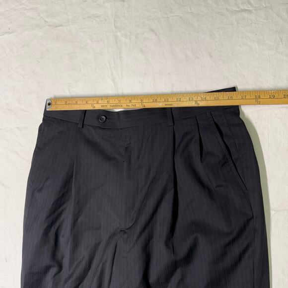 Joseph & Feiss wool suit Dark Charcoal Multi Pinstripe  Mens Size 40 long NWT - Picture 8 of 15